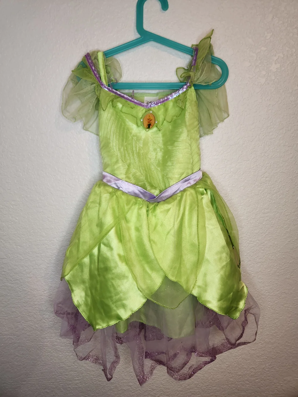Disney Store Tinker Bell Costume Child Size Medium 5 6  Green And Purple - Picture 6 of 14